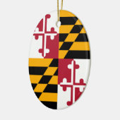Maryland State Flag Colors Accent Keramisch Ornament (Links)