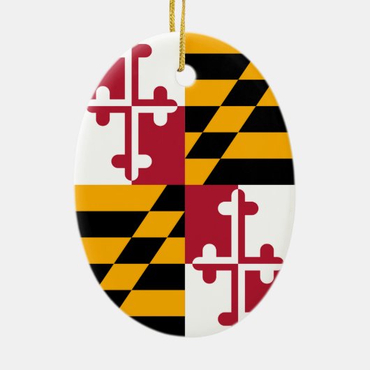 Maryland State Flag Colors Accent Keramisch Ornament (Achterkant)