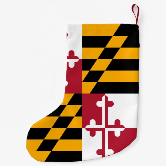 Maryland State Flag Colors Accent Kleine Kerstsok (Achterkant)