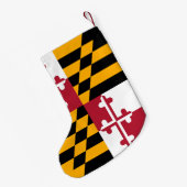 Maryland State Flag Colors Accent Kleine Kerstsok (Achterkant (Hangend))