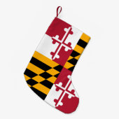 Maryland State Flag Colors Accent Kleine Kerstsok (Voorkant (Hangend))