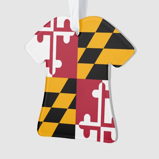 Maryland State Flag Colors Accent Ornament (voorkant)