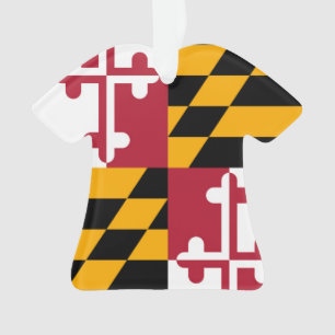Maryland State Flag Colors Accent Ornament