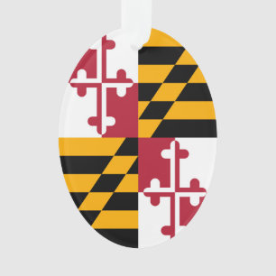 Maryland State Flag Colors Accent Ornament