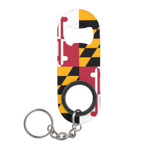 Maryland State Flag Colors Accent Sleutelhanger Flessenopener