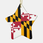 Maryland State Flag Colors Graphic Keramisch Ornament (Links)