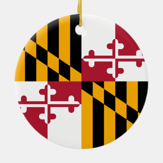 Maryland State Flag Colors Graphic Keramisch Ornament (Achterkant)