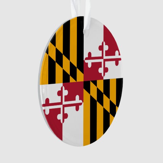 Maryland State Flag Colors Graphic Ornament (voorkant)