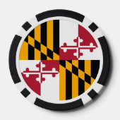 Maryland State Flag Colors Graphic Poker Chips (Achterkant)