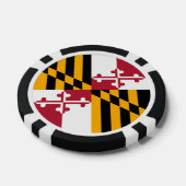 Maryland State Flag Colors Graphic Poker Chips (Enkel)