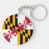 Maryland State Flag Colors Graphic Sleutelhanger (Achterkant)