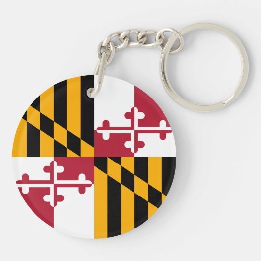 Maryland State Flag Colors Graphic Sleutelhanger (Achterkant)
