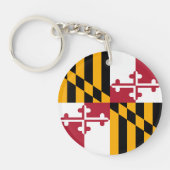 Maryland State Flag Colors Graphic Sleutelhanger (Voorkant)