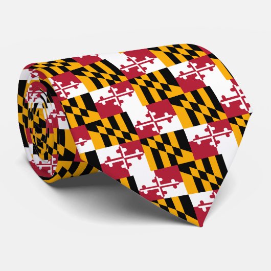 Maryland State Flag Colors Stropdas (Opgerold)