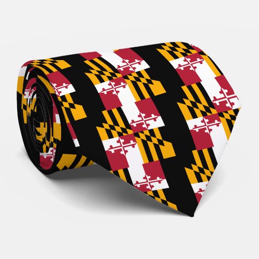 Maryland State Flag Colors Stropdas (Opgerold)