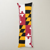Maryland State Flag Colors Style Lichaamskussen (Achterkant (Verticaal))