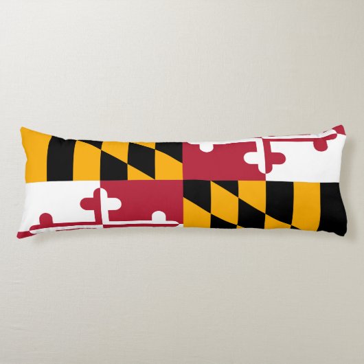 Maryland State Flag Colors Style Lichaamskussen (Voorkant)