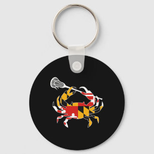 Maryland State Flag Crab Lacrosse Complete Stick B Sleutelhanger