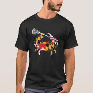 Maryland State Flag Crab Lacrosse Complete Stick B T-shirt