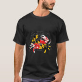 Maryland State Flag Crab Pride Annapolis Baltimore T-shirt (Voorkant)