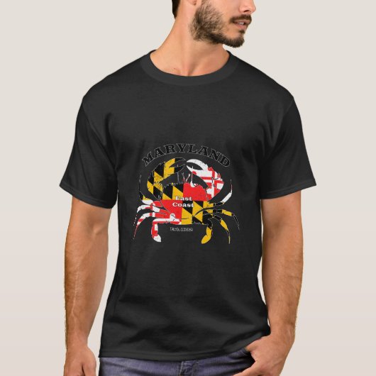 Maryland State Flag Crab Pride Annapolis Baltimore T-shirt (Voorkant)