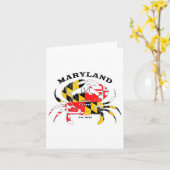 Maryland State Flag Crab Pride Annapolis Litimore  Kaart (Gele Bloem)