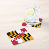 Maryland State Flag Design Accent Kartonnen Onderzetters (Insitu)