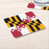 Maryland State Flag Design Accent Kartonnen Onderzetters (Schuin)