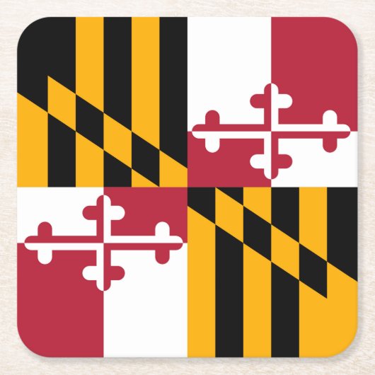 Maryland State Flag Design Accent Kartonnen Onderzetters (Voorkant)