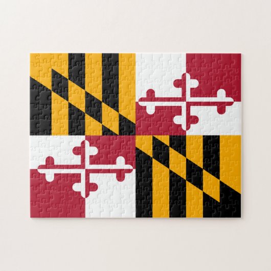 Maryland State Flag Design Accent Legpuzzel (Horizontaal)