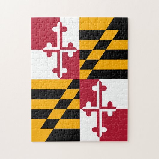 Maryland State Flag Design Accent Legpuzzel (Verticaal)