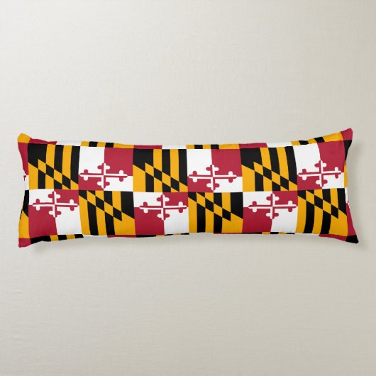 Maryland State Flag Design Accent Lichaamskussen (Achterkant)