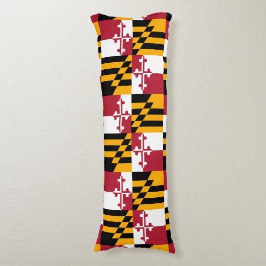 Maryland State Flag Design Accent Lichaamskussen (Voorkant Verticaal)