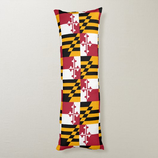 Maryland State Flag Design Accent Lichaamskussen (Achterkant (Verticaal))