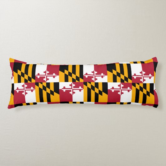 Maryland State Flag Design Accent Lichaamskussen (Voorkant)