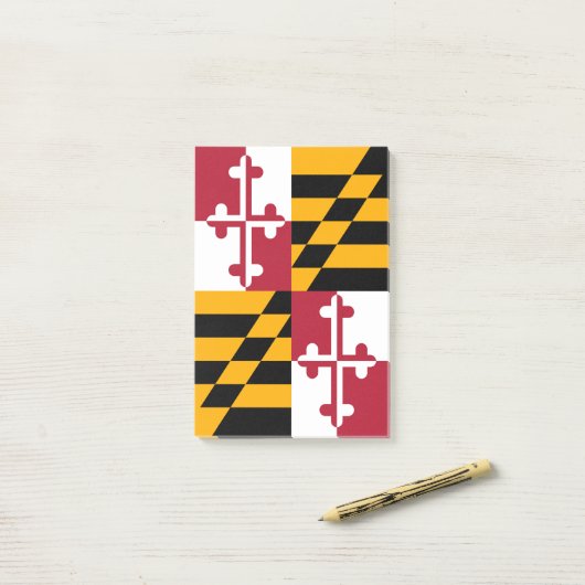 Maryland State Flag Design Accent Post-it® Notes (Op bureau)