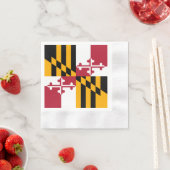 Maryland State Flag Design Accent Servet (Insitu)