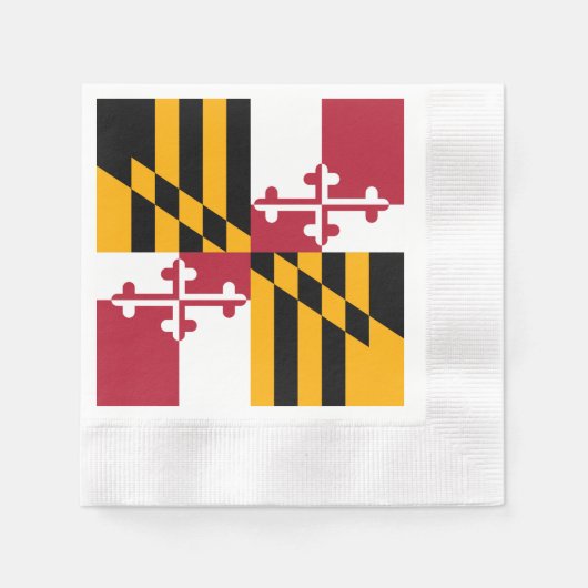 Maryland State Flag Design Accent Servet (Voorkant)