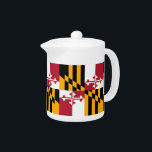 Maryland State Flag Design Accent Theepot<br><div class="desc">Een Maryland State Flag Design presenteerde een verscheidenheid aan populaire producten. Een geweldig cadeauidee voor alle gelegenheden en iedereen voor een bezoek. Hier is een selectie aangepaste Maryland-design beschikbaar op fijne petten voor iedereen. Gebruik de link "Vraag deze ontwerper" om contact met ons op te nemen met uw speciale ontwerpverzoeken...</div>