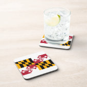 Maryland State Flag Design Bier Onderzetter (Rechterzijde)