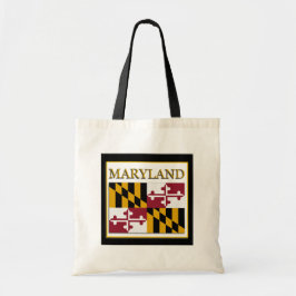 Maryland State Flag Design Budget Canvas Bag Tote Bag