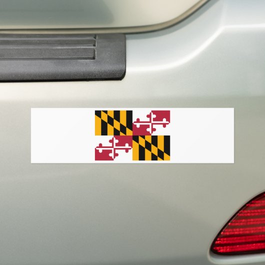 Maryland State Flag Design Bumpersticker (Op auto)