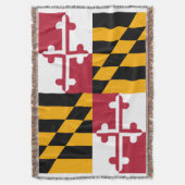 Maryland State Flag Design Decor Deken (Voorkant Verticaal)