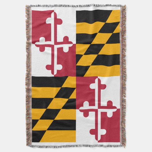 Maryland State Flag Design Decor Deken (Voorkant Verticaal)