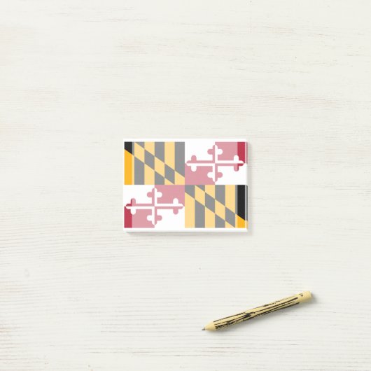 Maryland State Flag Design Decor Post-it® Notes (Op bureau)