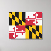 Maryland State Flag Design Decoration Canvas Afdruk (Voorkant)
