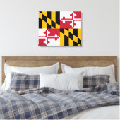 Maryland State Flag Design Decoration Canvas Afdruk (Insitu (Slaapkamer))