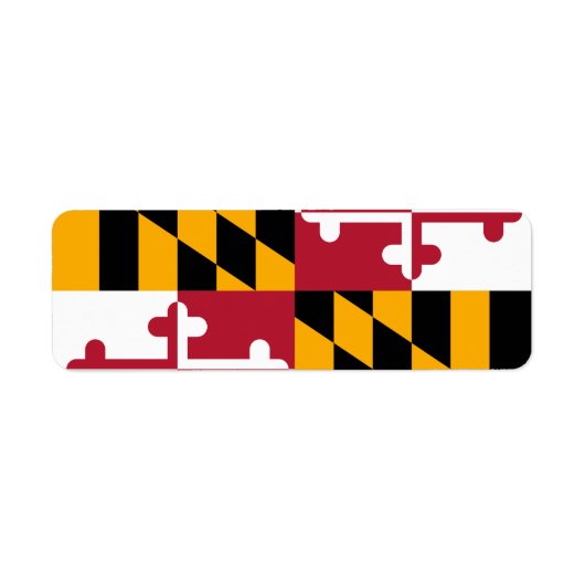 Maryland State Flag Design Decoration Etiket (Voorkant)