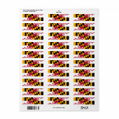 Maryland State Flag Design Decoration Etiket (Full Sheet)