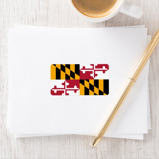 Maryland State Flag Design Decoration Etiket (Insitu)